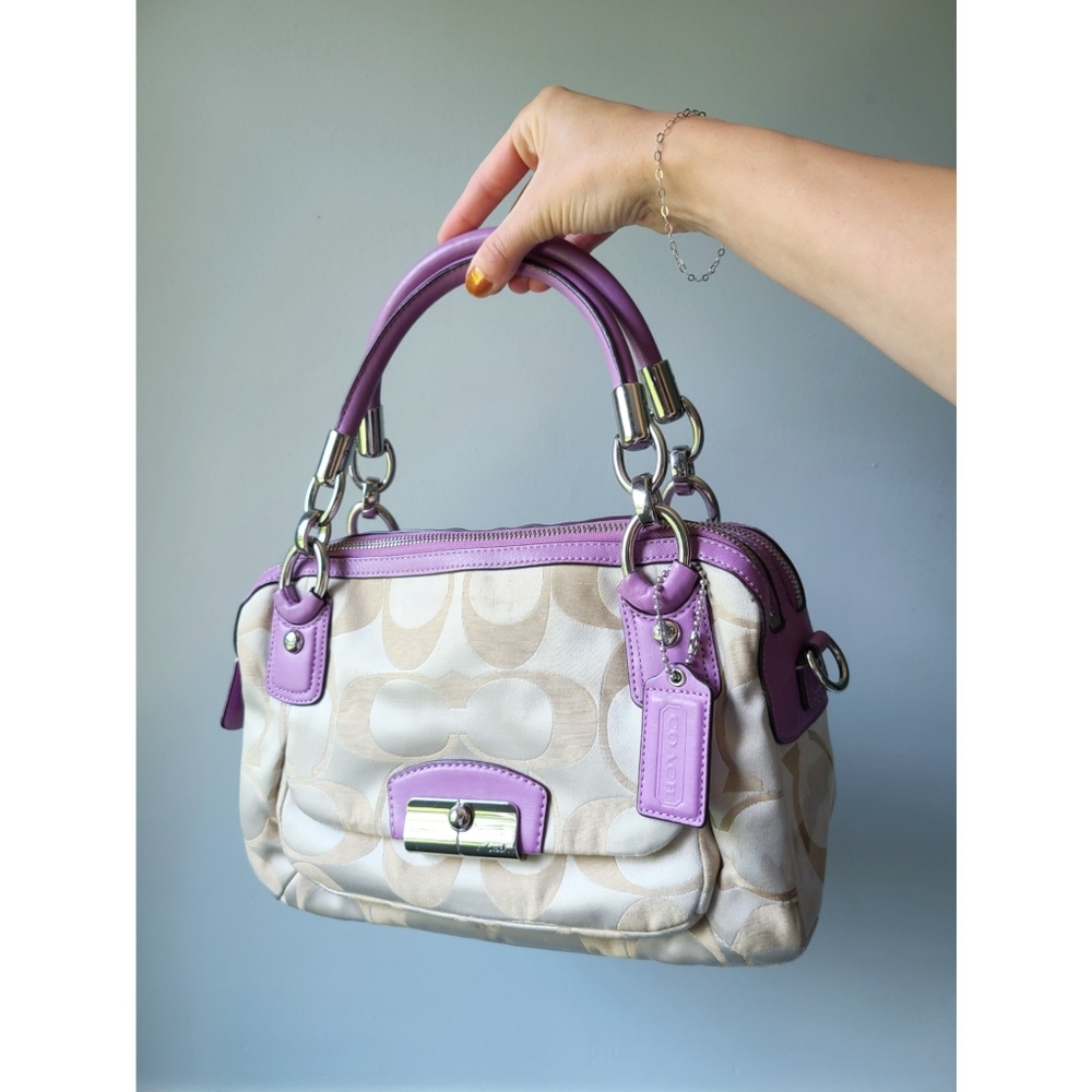 Coach Kristin Signature Double Zip Satchel